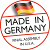 Made in Germany Final Assembly in U.S.A.